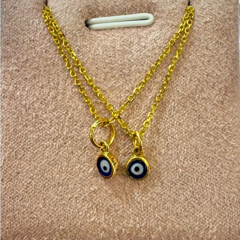 Mini evil eye 🧿 14K gold necklace